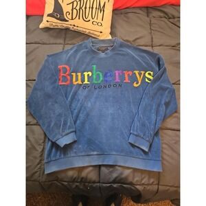 Authentic Burberry London RARE Rainbow Fleece Sweatshirt Size S Unisex